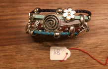 Breites Materialmix Armband